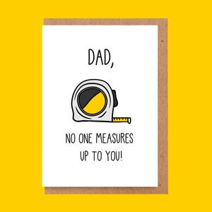 Carte drôle de fête des pères. Beau-père fête des pères. Personne n'est à votre hauteur. Carte d'anniversaire pour papa. Carte d'anniversaire amusante pour papa. Carte de jeu de mots papa