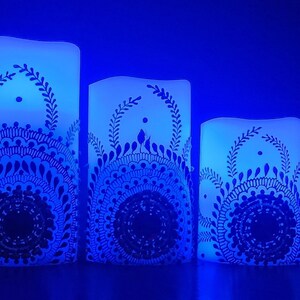 Set of 3 Color changing LED Flameless Candles 6, 5, 4 image 9