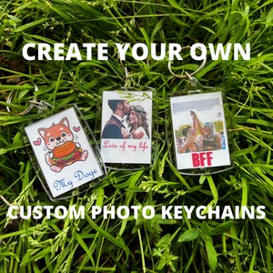 Custom Personalized Photo Keychain, Personalized Keychains, Custom Gift, Anniversary Gifts, Photo Key Ring