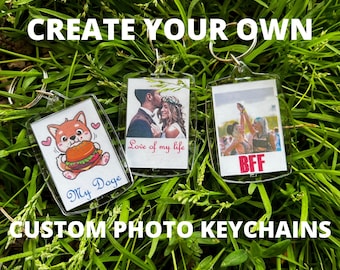 Custom Personalized Photo Keychain, Personalized Keychains, Custom Gift, Anniversary Gifts, Photo Key Ring