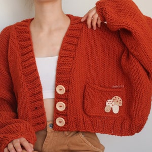 Mushroom Pocket Cardigan (Oversized) | Custom Orders