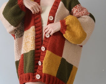 Autumn Thinner Patchwork Cardigan | I Feel So Cool Custom Orders