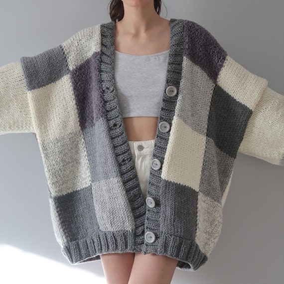 Hazy Clouds Thinner Patchwork Cardigan | I Feel so Cool Hazy Clouds Thinner Patchwork Cardigan | I Feel so Cool