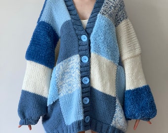 Forget Me Not Thinner Patchwork Cardigan | I Feel so Cool Custom