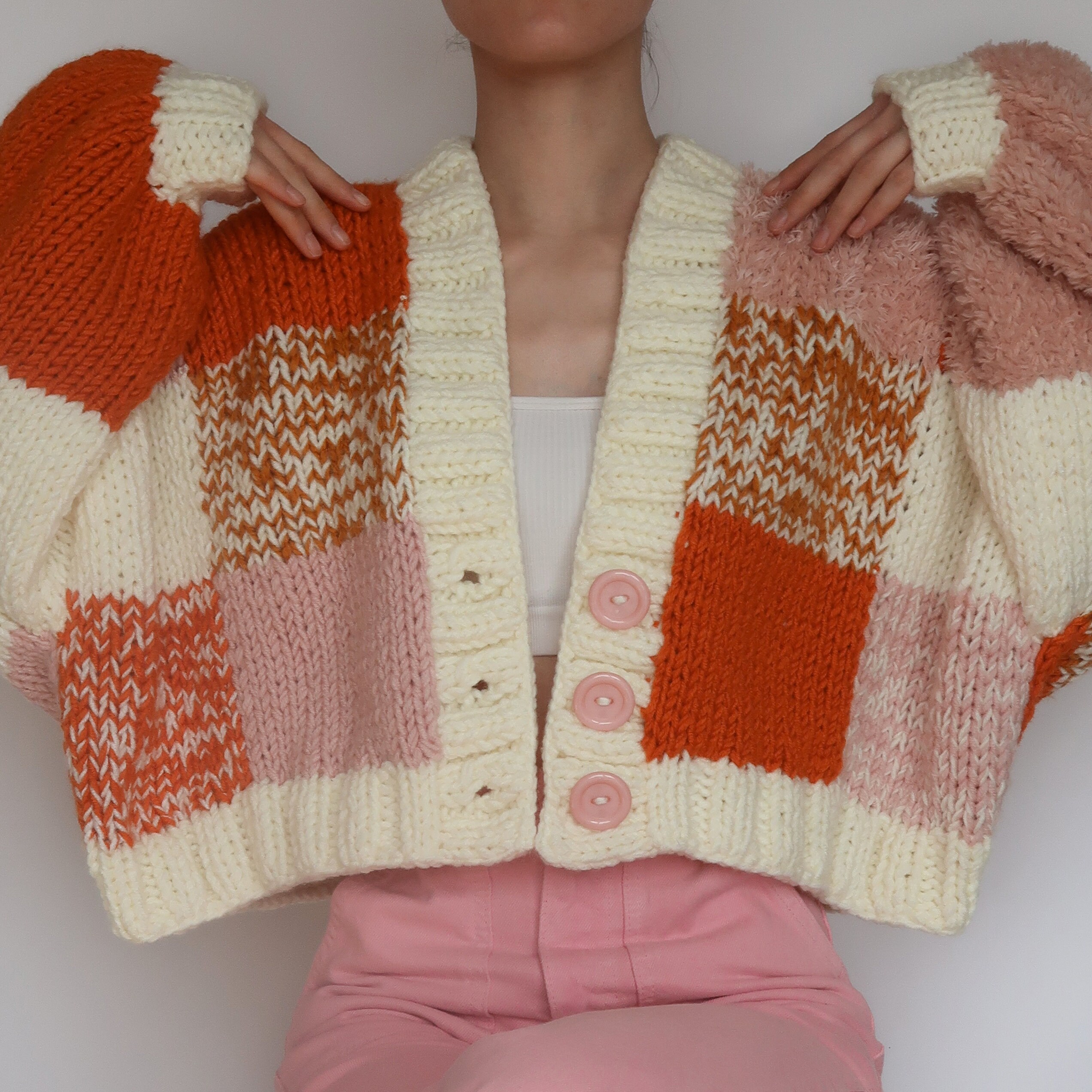 leinwande Mama's Patchwork Cardigan ブラウン leinwande Mama´s Patchwork Cardigan ブラウン レディース