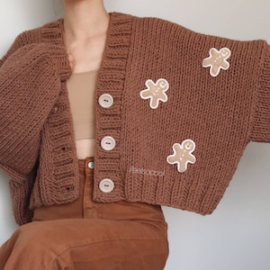 Gingerbread Cookie Cardigan (Oversized) - Custom Order