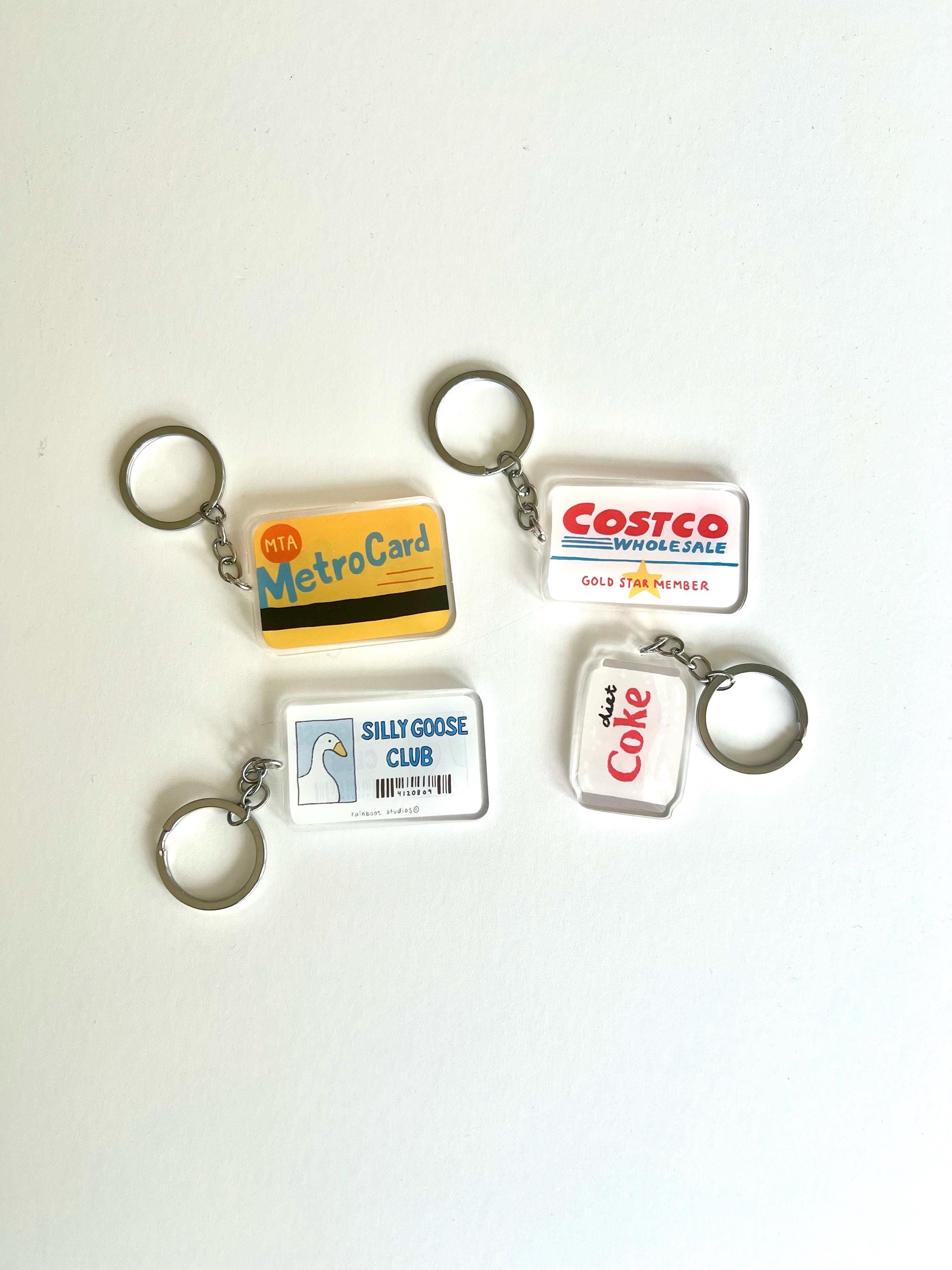 Costco Membership Card Keychain | Silly Goose Keychain | Metrocard