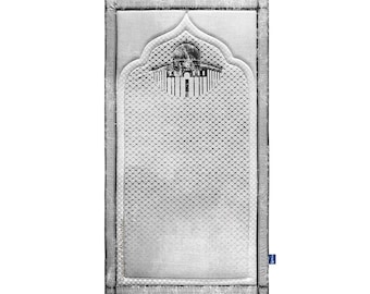 Alfombra de oración acolchada para adultos con diseño de kufiya palestina de Urban Rugs UK