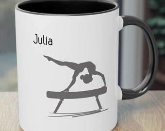 Turnerin Tasse Mit Spagat-Motiv – Geschenk Für Turnerinnen, 330 Ml, Spülmaschinenfest, In Deutschland Bedruckt