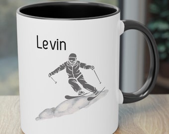 SKIERS, Gifts for Skiers, Mug with Skiers, Gifts with Name for Ski Fans, Gifts for Skiers