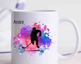 Regalo giocatore di hockey su ghiaccio tifoso di hockey su ghiaccio amante dell'hockey su ghiaccio regali di hockey su ghiaccio tazza giocatore di hockey su ghiaccio