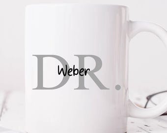 Gift doctorate for the Dr. title doctoral thesis university doctorate Dr. gift with name doctor mug with name personalized doctor gift
