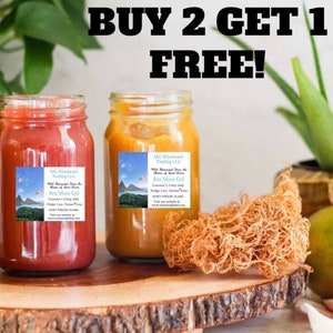 Buy 2 Get 1 Free!!!  Dr. Sebi Inspired 100% Organic Fresh Fruit Infused Irish Sea Moss Gel