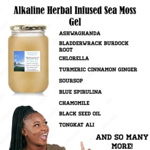 Buy 2 Get 1 FREE!  Alkaline Organic Herbal Infused Sea Moss Gel | Choose from 26 Herbal Infusions | Feel Incredible!