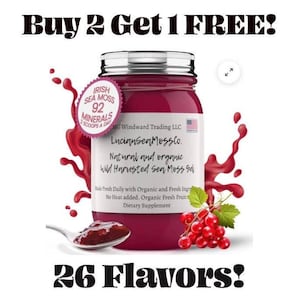 Buy 2 Get 1 Free!!!  Dr. Sebi Inspired 100% Organic Fresh Fruit Infused Irish Sea Moss Gel