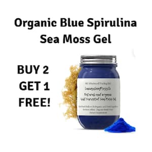 Buy 2 Get 1 FREE!  Organic Alkaline Blue Spirulina Sea Moss Gel | Dr. Sebi Inspired