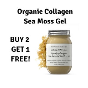 Buy 2 Get 1 FREE! Alkaline Sea Moss Gel With COLLAGEN PEPTIDES
