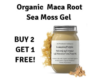 Buy 2 Get 1 FREE!! Organic Maca Root Alkaline Wild Harvested Sea Moss Gel | Dr. Sebi Inspired