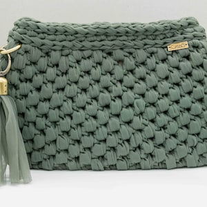 Bolso de mano color caqui, Bolso de mano, Bolso de mano de lujo, Bolso de mano con cremallera, Bolso de mano militar, Bolso de mano, Bolso de mano con parte de cuero, Bolso de mano color caqui hecho a mano