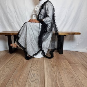 Net fril dupatta with pearl work