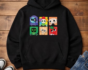 Roblox Dandy's World characters hoodie, Game Character Sweatshirt, adult and youth gaming shirt