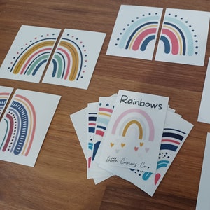 Rainbow Matching Cards, Preschool Curriculum, Homeschool Learning, Montessori Printable, Memory Game