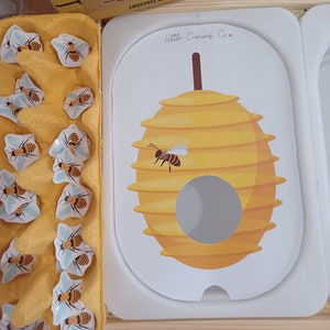 Printable Trofast Flisat Lid Hive Insert, Montessori Post Homeschool Learn Bees
