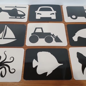 Printable Kids Black and White Flash Cards, Montessori Learn High Contrast, Homeschool Baby