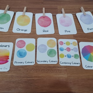 Cartes flash imprimables pour enfants, couleurs d’apprentissage à l’école à la maison, couleurs d’apprentissage Montessori