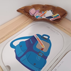 Sac d'école imprimable Trofast Flisat Lid, Montessori Post Homeschool Learn, Back to school