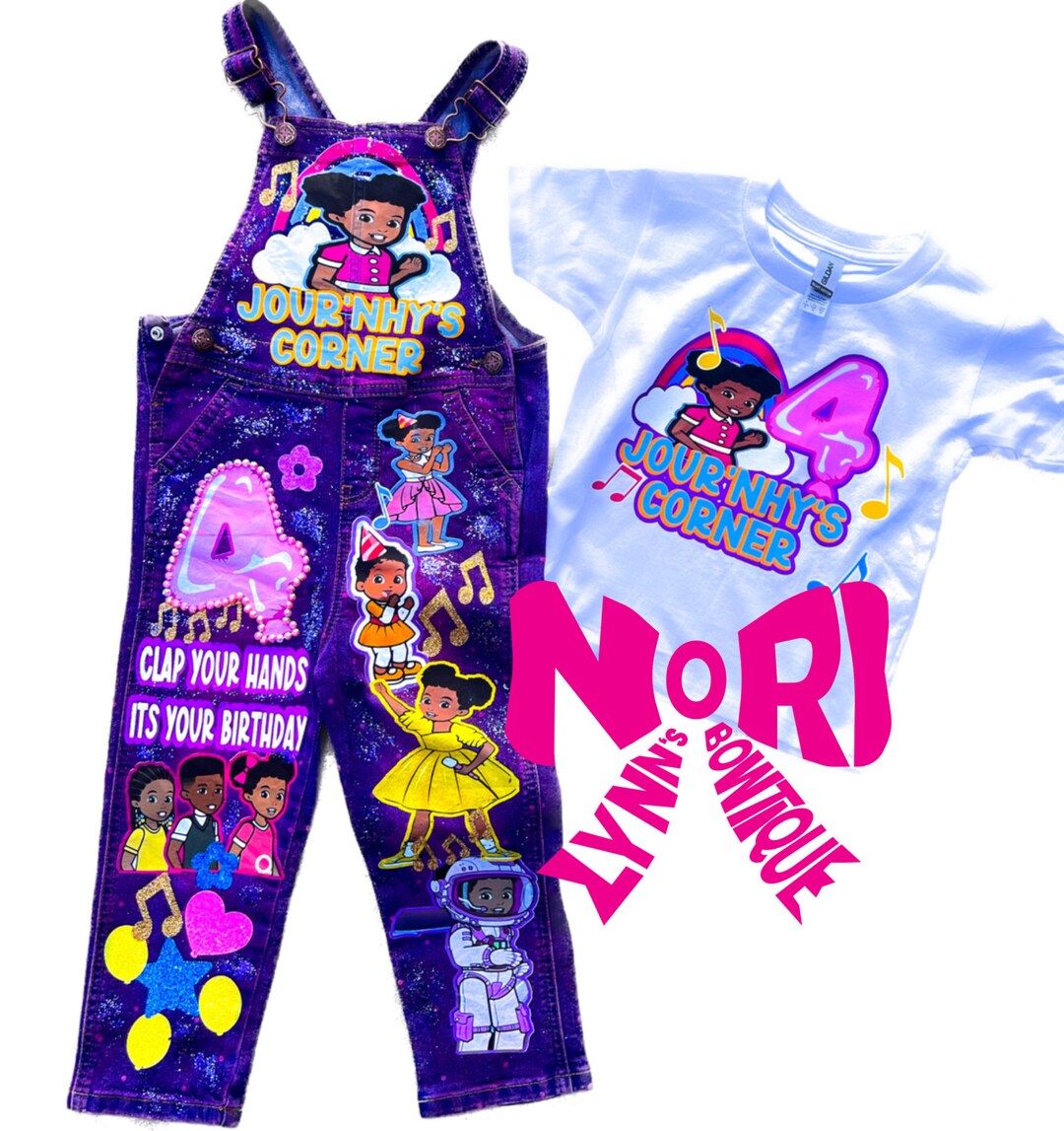 Kids Custom Personalized Character Overalls Baby Gracie Etsy