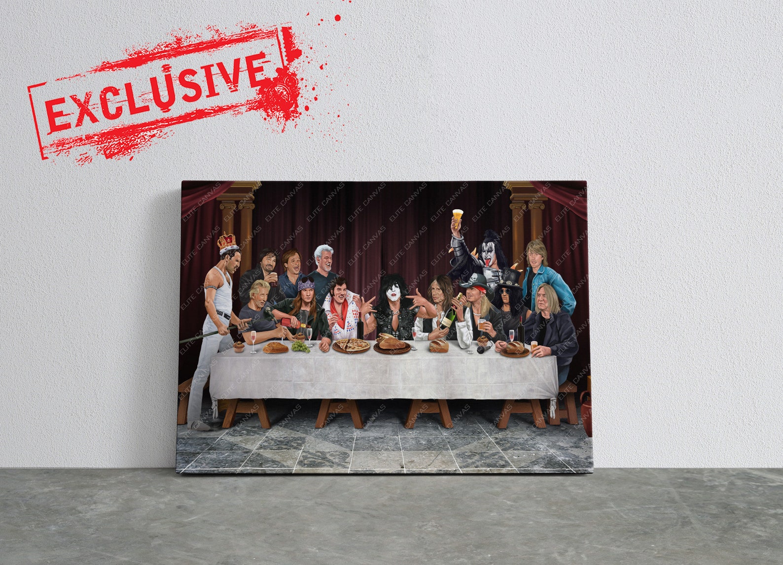 LAST SUPPER ROCK Stars Music Legends Wall Art Canvas Print Art Etsy