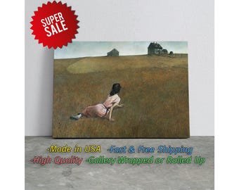 Christina’s World Canvas Print - Andrew Wyeth Art Reproduction - Museum Quality Wall Decor-PLS READ POLICIES