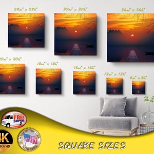 Custom Square Photo Canvas Print, Personalized Picture Wall Art image 2