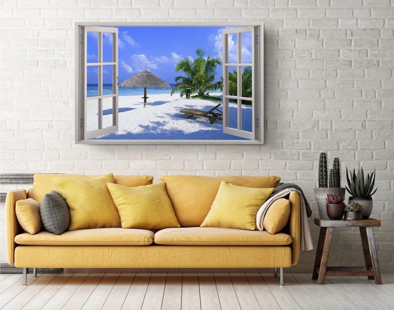 Beach Scene Handcrafted, Ocean Inspired Art, Protective, Landscape Canvas Print image 5