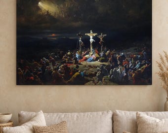 The Last Sigh of Christ Canvas Print, Julien Michel Gue Religious Art