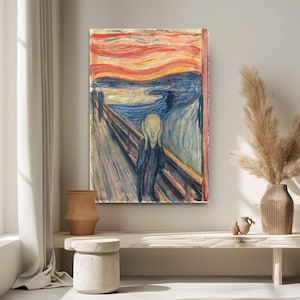 The Scream Canvas Print by Edvard Munch, Expressionist Wall Art image 6