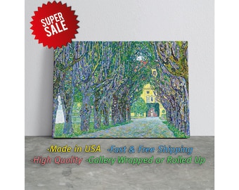 Avenue In Schloss Kammer Park, Gustav Klimt Fine Art, Classic Canvas Print, Vintage Wall Art