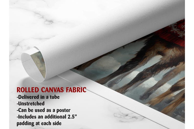 a roll of white paper with a picture of a dog on it