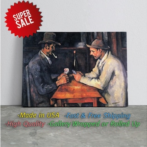 Paul Cezanne The Card Players Canvas Print - Famous Painting Wall Art-PLS READ POLICIES