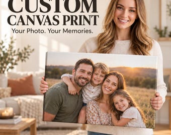 Custom Horizontal Photo Canvas Print, Personalized Landscape Wall Art