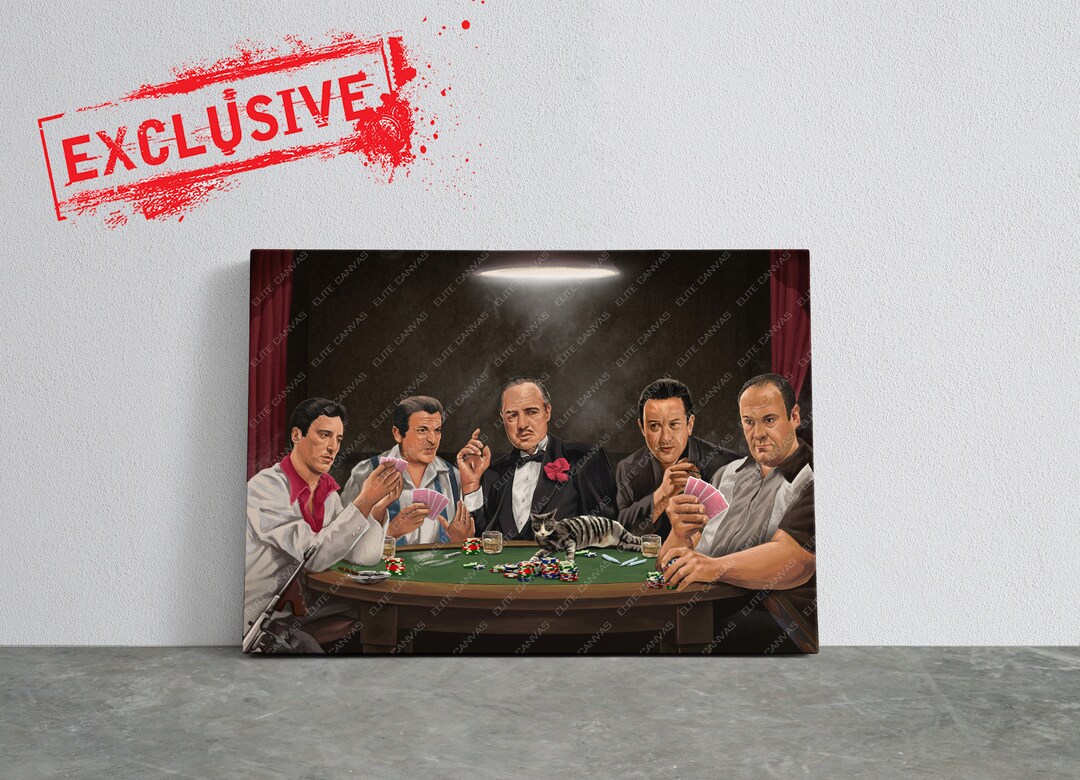 MAFIA Leaders Playing Poker Gangster Legends Movie Characters pic