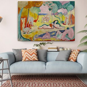 Fauvist Art Colorful Garden Scene, Abstract Canvas Print, Modern Wall Art bild 2