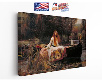 Lady Of Shalott, Romantic Pre, Raphaelite, Classic Canvas Print, Vintage Wall Art