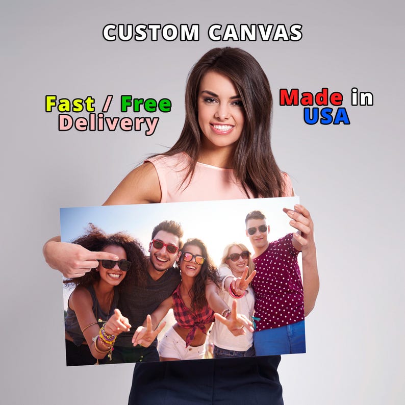 Custom Horizontal Photo, Custom Canvas Print, Personalized Wall Art image 2