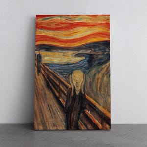 The Scream Canvas Print by Edvard Munch, Expressionist Wall Art image 7