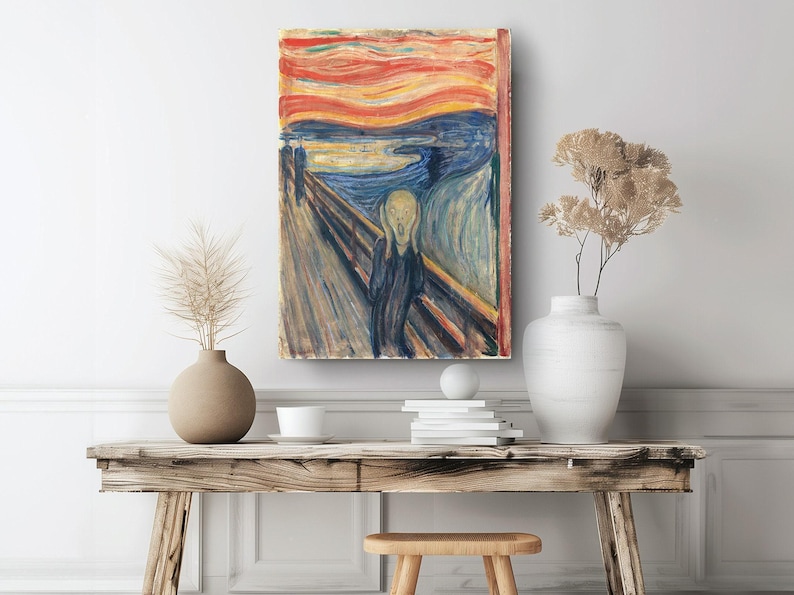 The Scream Canvas Print by Edvard Munch, Expressionist Wall Art image 5