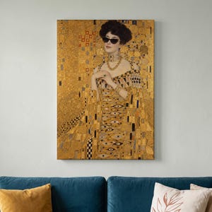 Gustav Klimt Adele Bloch-Bauer with Sunglasses Canvas Print Modern Wall Art