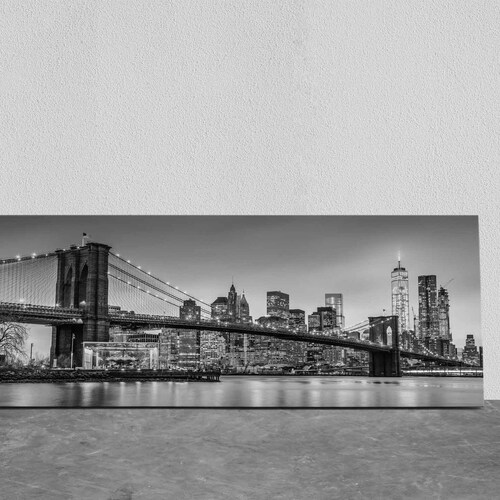 New York Skyline Black and White Art Wall New York State Etsy