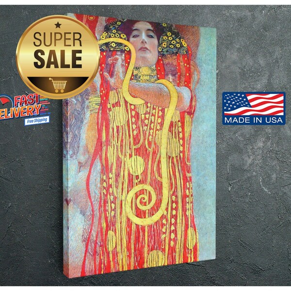 Gustav Klimt - Hygieia, Medicine, Reproduction Canvas Print, Masterpiece, Stylish Classic Art, Wall Decor, Home Decor